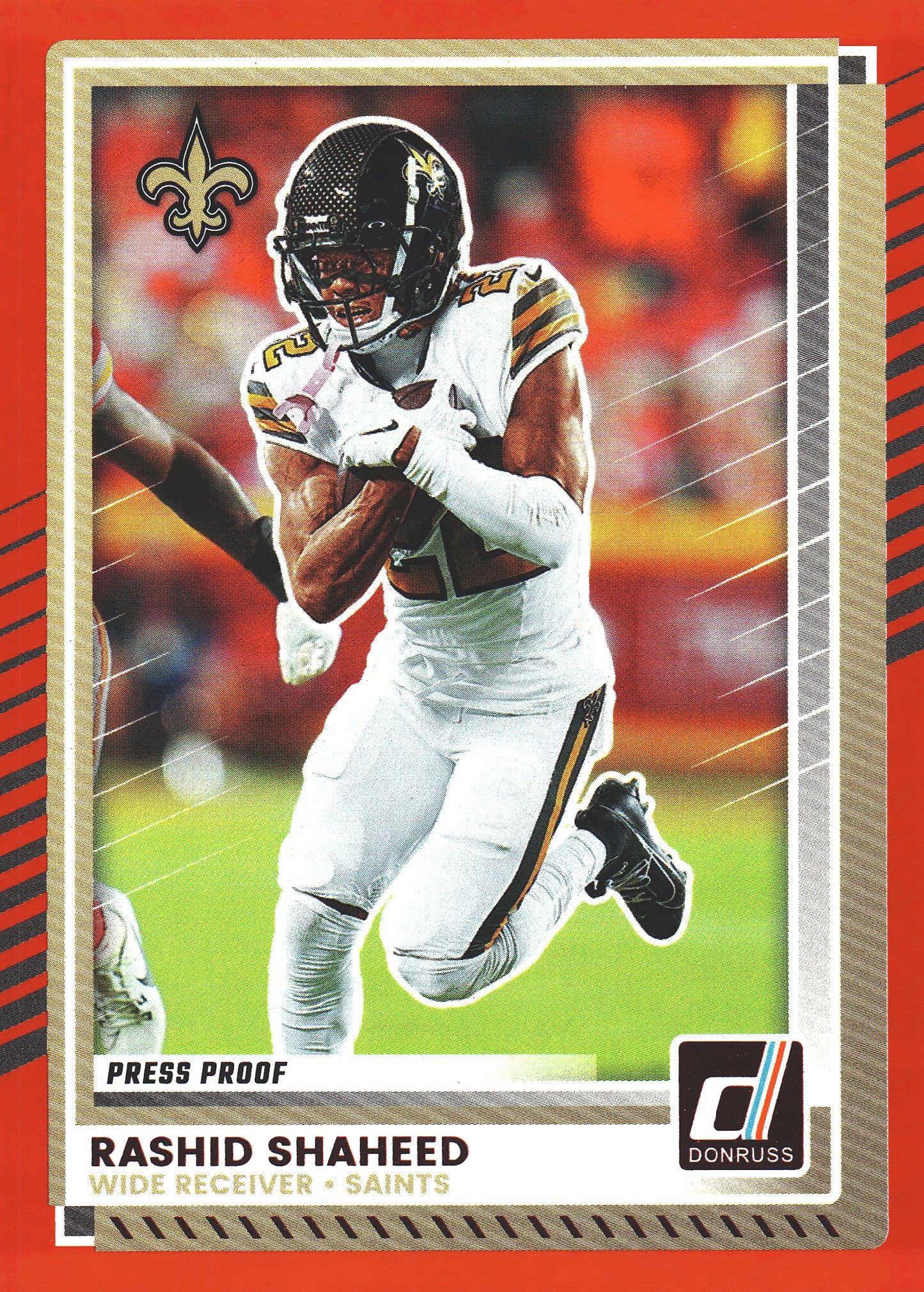 2025 Panini Donruss Press Proofs Red Rashid Shaheed #287 New Orleans Saints