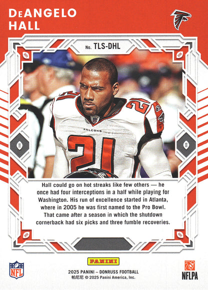 2025 Panini Donruss Legend Series DeAngelo Hall #TLS-DHL Atlanta Falcons