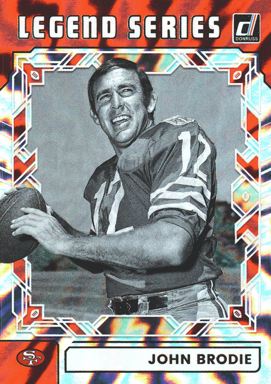2025 Panini Donruss Legend Series John Brodie #TLS-JBR San Francisco 49ers