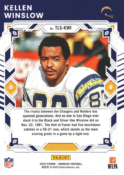 2025 Panini Donruss Legend Series Kellen Winslow #TLS-KWI San Diego Chargers