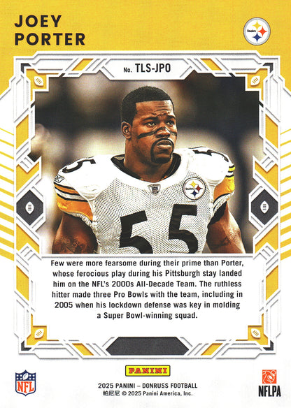 2025 Panini Donruss Legend Series Joey Porter #TLS-JPO Pittsburgh Steelers
