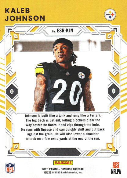 2025 Panini Donruss Elite Series Rookies Kaleb Johnson #ESR-KJN Pittsburgh Steelers