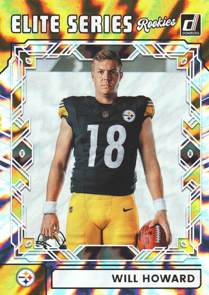 2025 Panini Donruss Elite Series Rookies Will Howard #ESR-WHD Pittsburgh Steelers