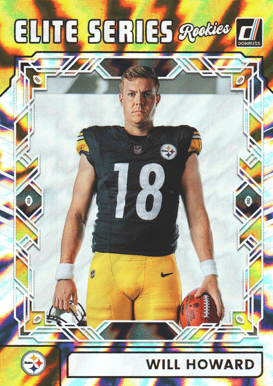 2025 Panini Donruss Elite Series Rookies Will Howard #ESR-WHD Pittsburgh Steelers