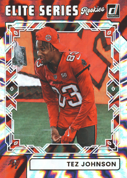 2025 Panini Donruss Elite Series Rookies Tez Johnson #ESR-TJN Tampa Bay Buccaneers