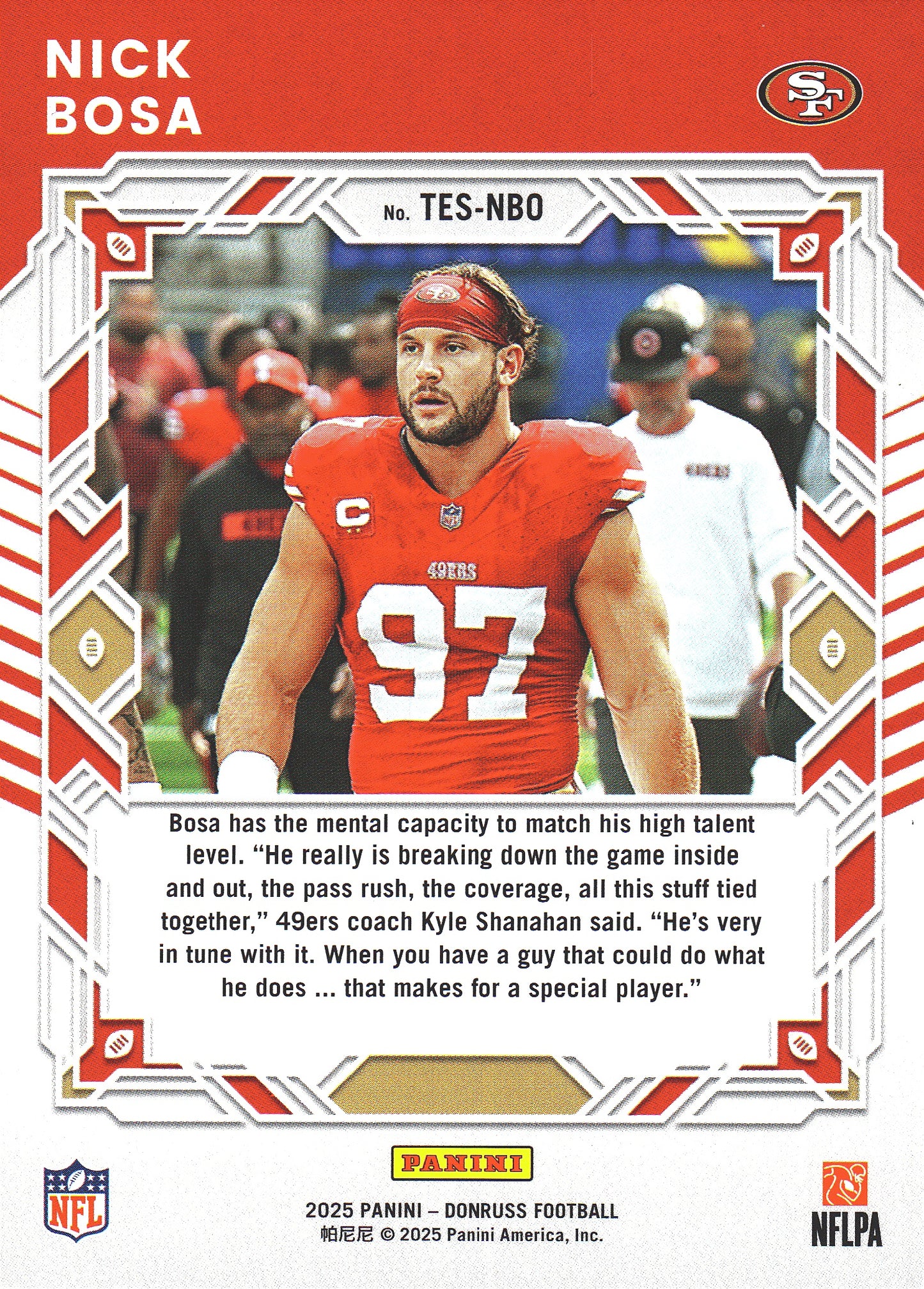 2025 Panini Donruss Elite The Elite Series Nick Bosa #TES-NBO San Francisco 49ers
