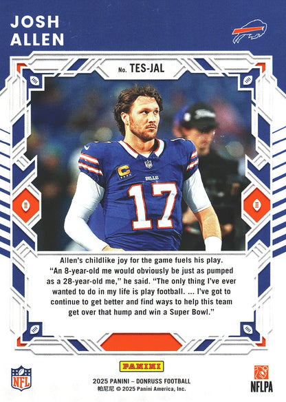 2025 Panini Donruss Elite The Elite Series Josh Allen #TES-JAL Buffalo Bills