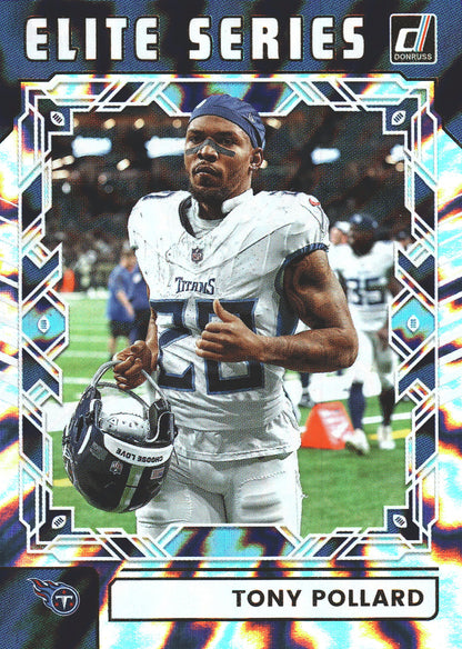 2025 Panini Donruss Elite The Elite Series Tony Pollard #TES-TPO Tennessee Titans
