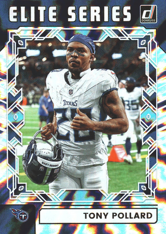 2025 Panini Donruss Elite The Elite Series Tony Pollard #TES-TPO Tennessee Titans