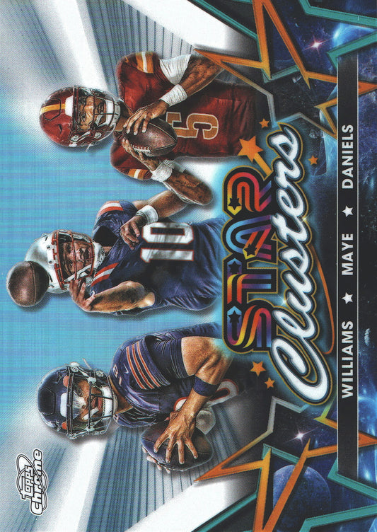 2024 Topps Cosmic Star Clusters Caleb Williams / Drake Maye / Jayden Daniels RC #SCL-1