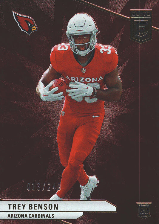 2024 Panini Donruss Elite Trey Benson RC /249 #124 Arizona Cardinals