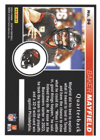 2024 Panini Zenith Green Baker Mayfield #94 Tampa Bay Buccaneers