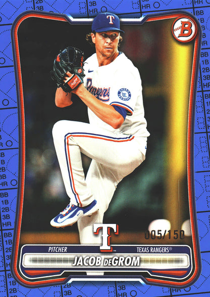 2026 Topps Bowman Blue /150 Jacob deGrom #64 Texas Rangers