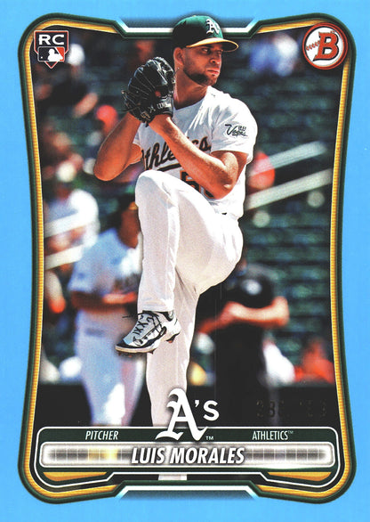 2026 Topps Bowman Sky Blue /499 Luis Morales RC #49 Athletics