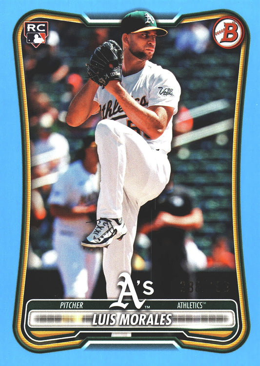 2026 Topps Bowman Sky Blue /499 Luis Morales RC #49 Athletics