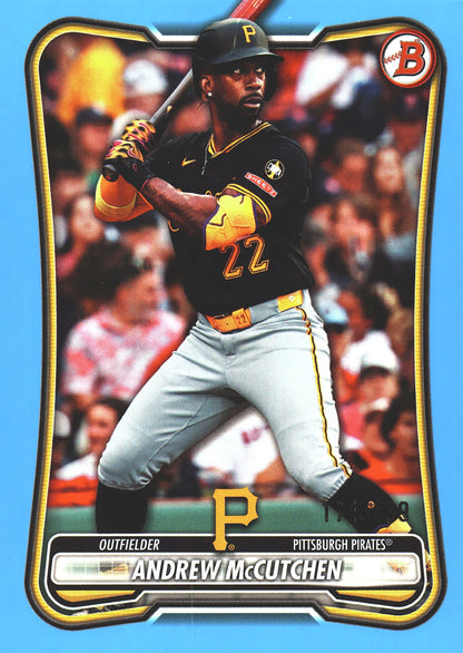 2026 Topps Bowman Sky Blue /499 Andrew McCutchen #22 Pittsburgh Pirates