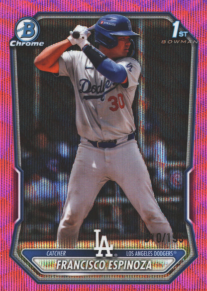 2026 Topps Bowman Chrome Pink /199 1st Francisco Espinoza #BCP-106 Los Angeles Dodgers