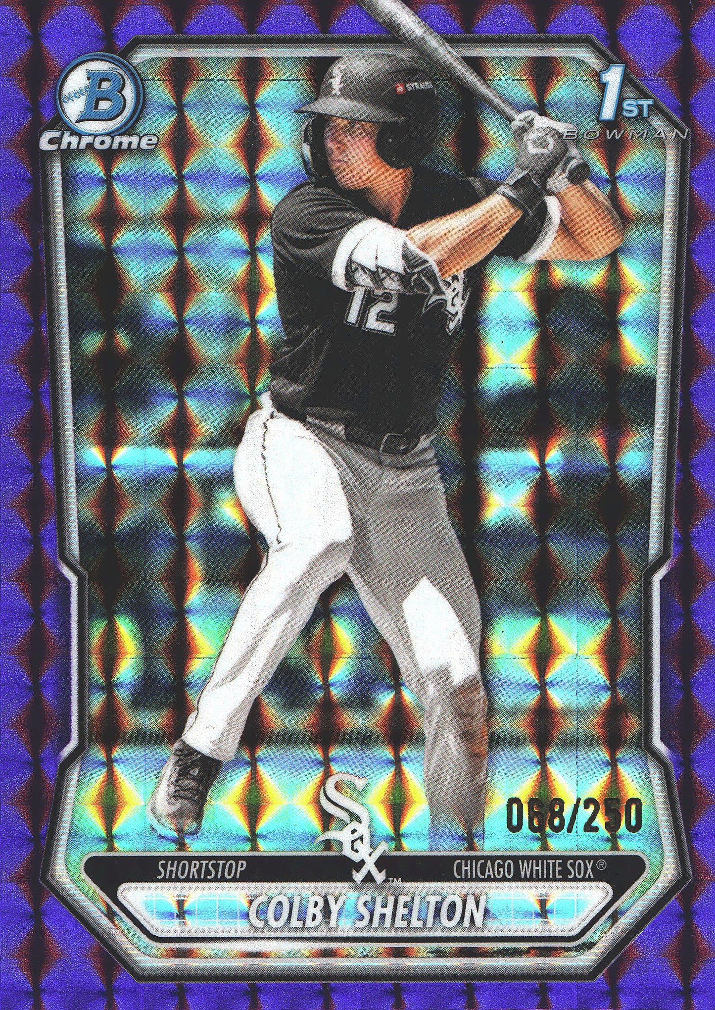 2026 Topps Bowman Chrome Purple /250 1st Colby Shelton #BCP-144 Chicago White Sox
