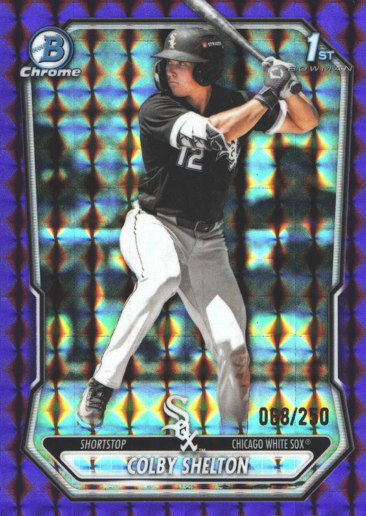 2026 Topps Bowman Chrome Purple /250 1st Colby Shelton #BCP-144 Chicago White Sox