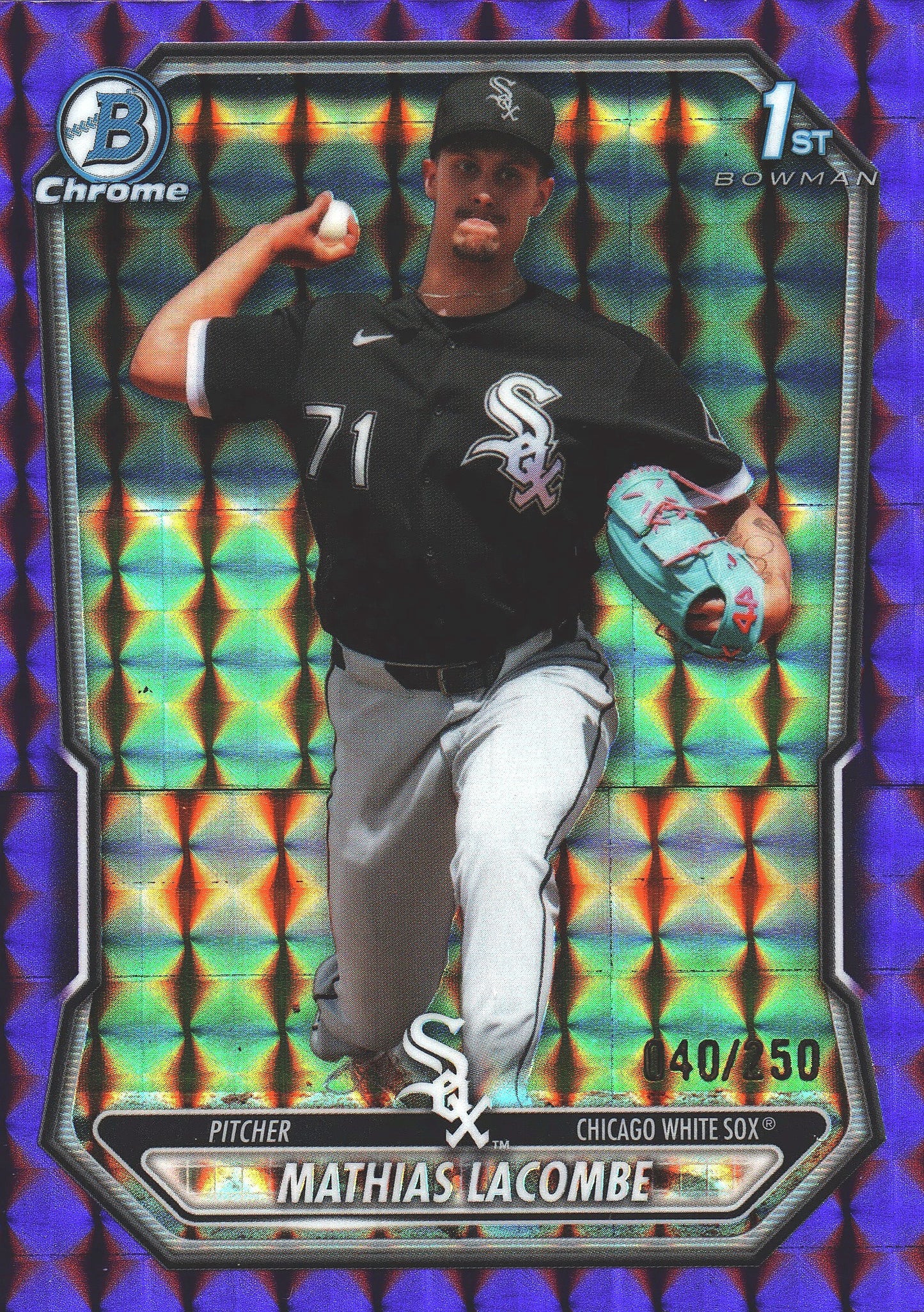 2026 Topps Bowman Chrome Purple /250 1st Mathias Lacombe #BCP-119 Chicago White Sox