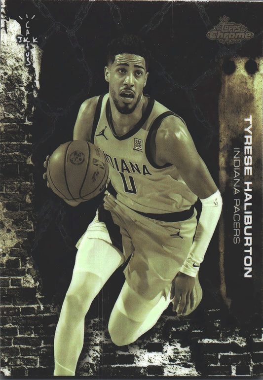 2025 Topps Chrome Cactus Jack Tyrese Haliburton #15 Indiana Pacers