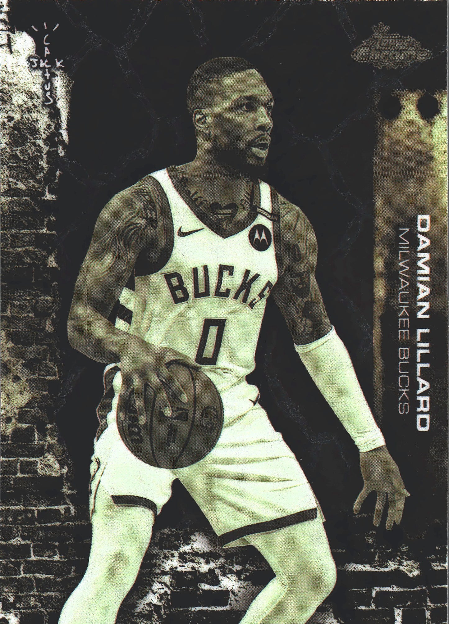 2025 Topps Chrome Cactus Jack Damian Lillard #18 Milwaukee Bucks