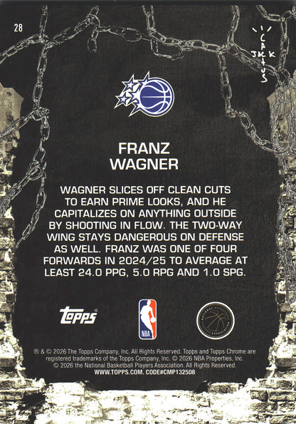 2025 Topps Chrome Cactus Jack Franz Wagner #28 Orlando Magic