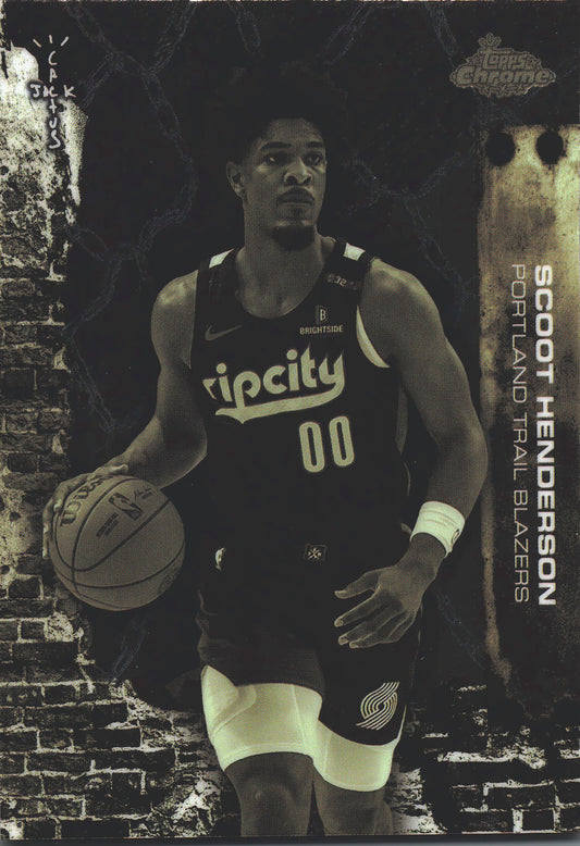 2025 Topps Chrome Cactus Jack Scoot Henderson #38 Portland Trail Blazers