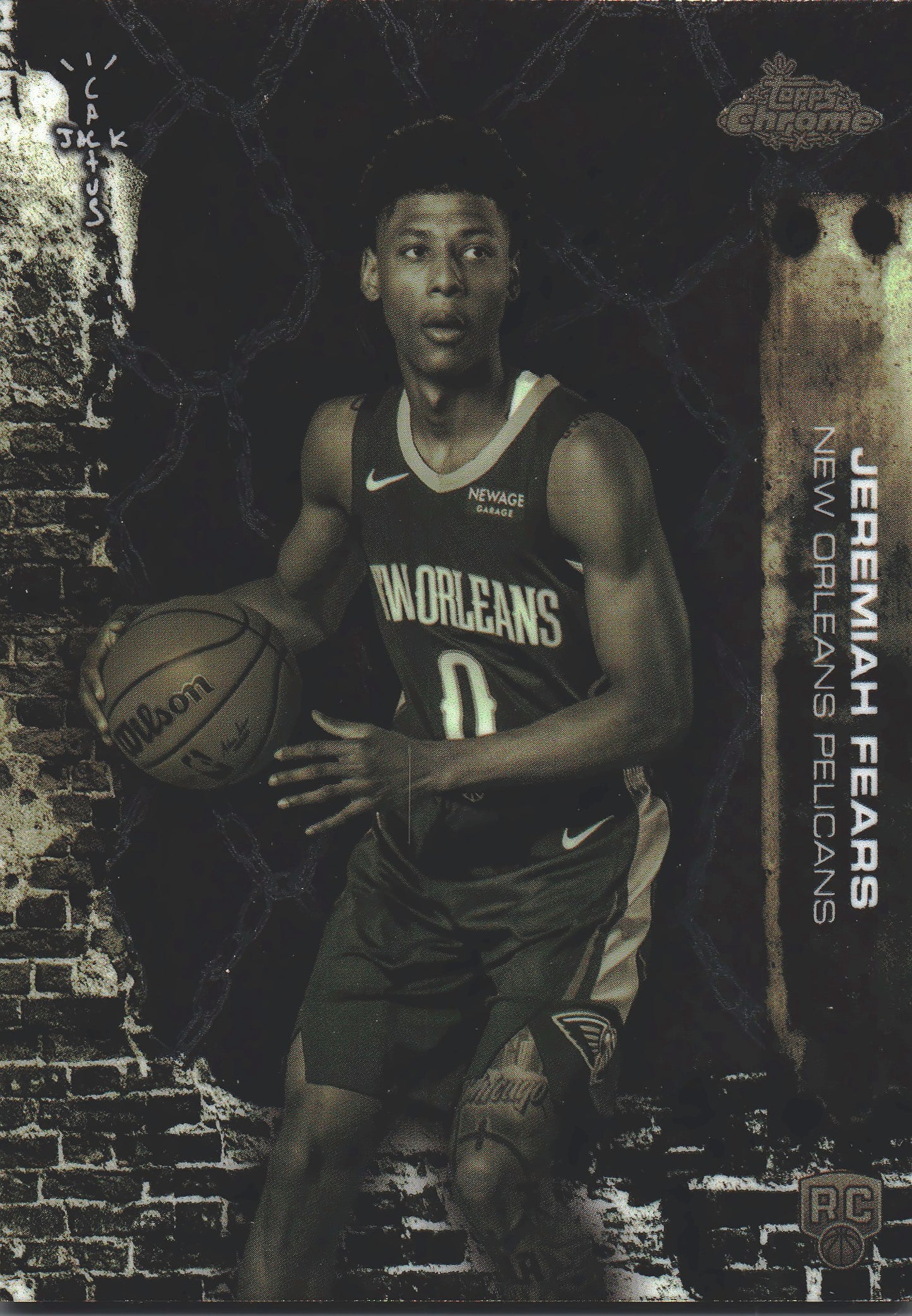 2025 Topps Chrome Cactus Jack Jeremiah Fears RC #67 New Orleans Pelicans