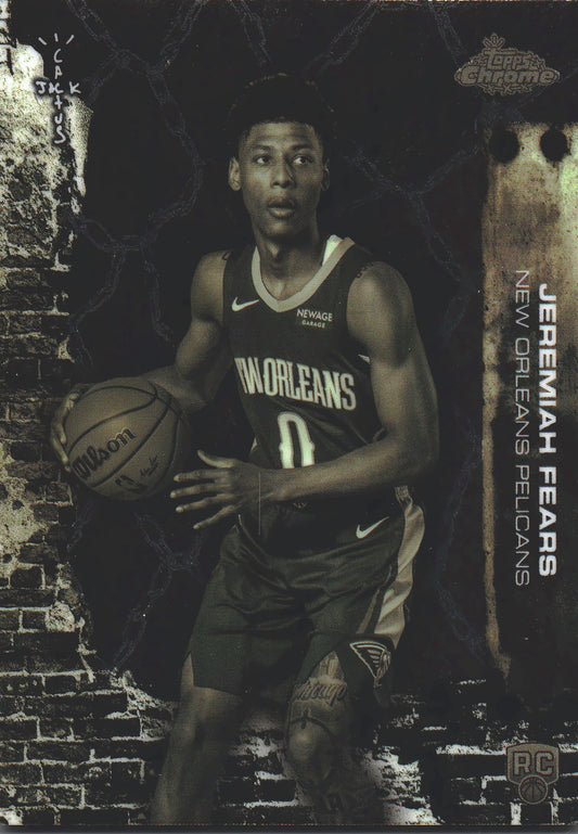 2025 Topps Chrome Cactus Jack Jeremiah Fears RC #67 New Orleans Pelicans