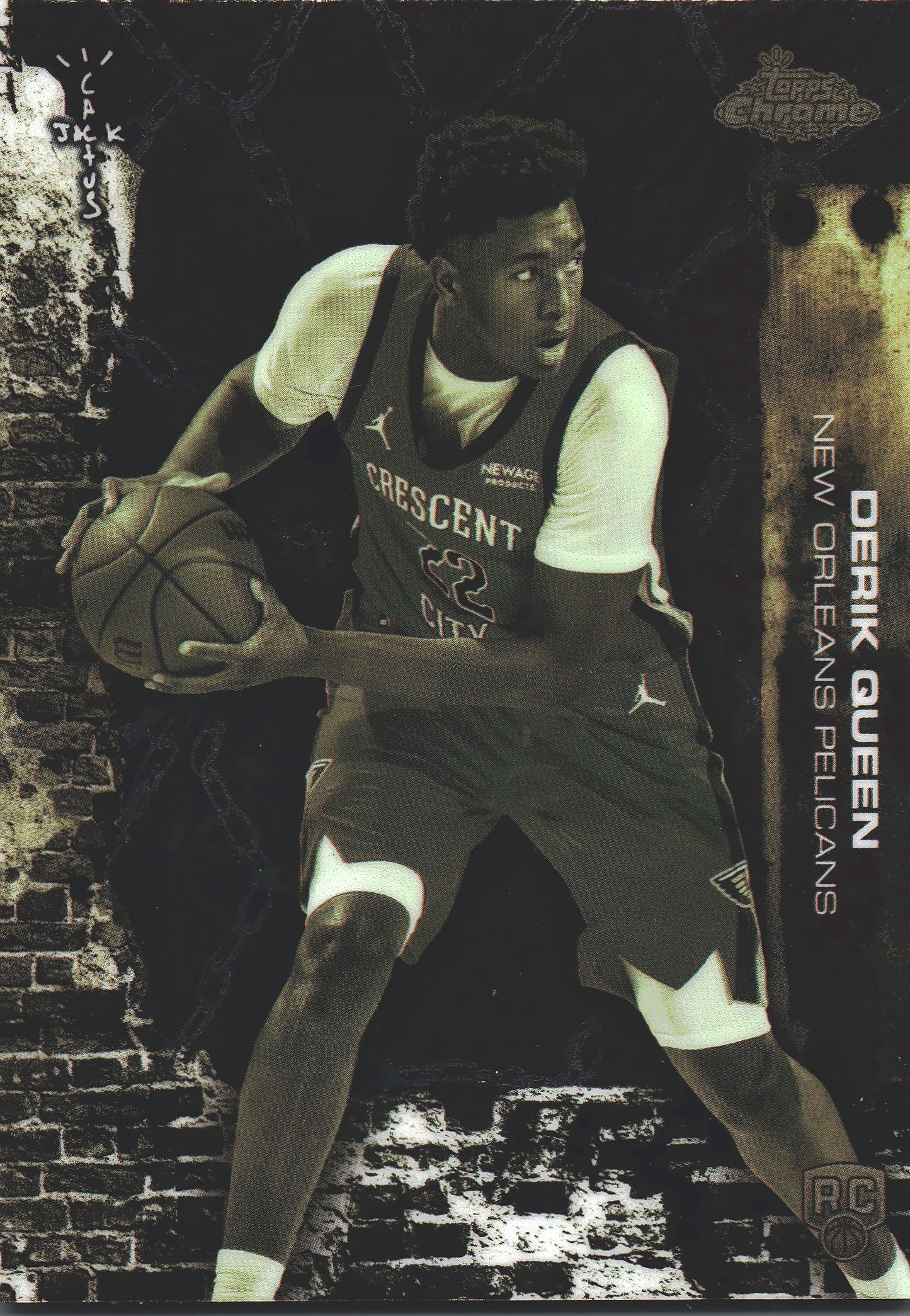 2025 Topps Chrome Cactus Jack Derik Queen RC #73 New Orleans Pelicans