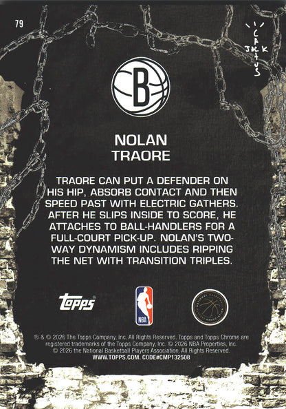 2025 Topps Chrome Cactus Jack Nolan Traore RC #79 Brooklyn Nets