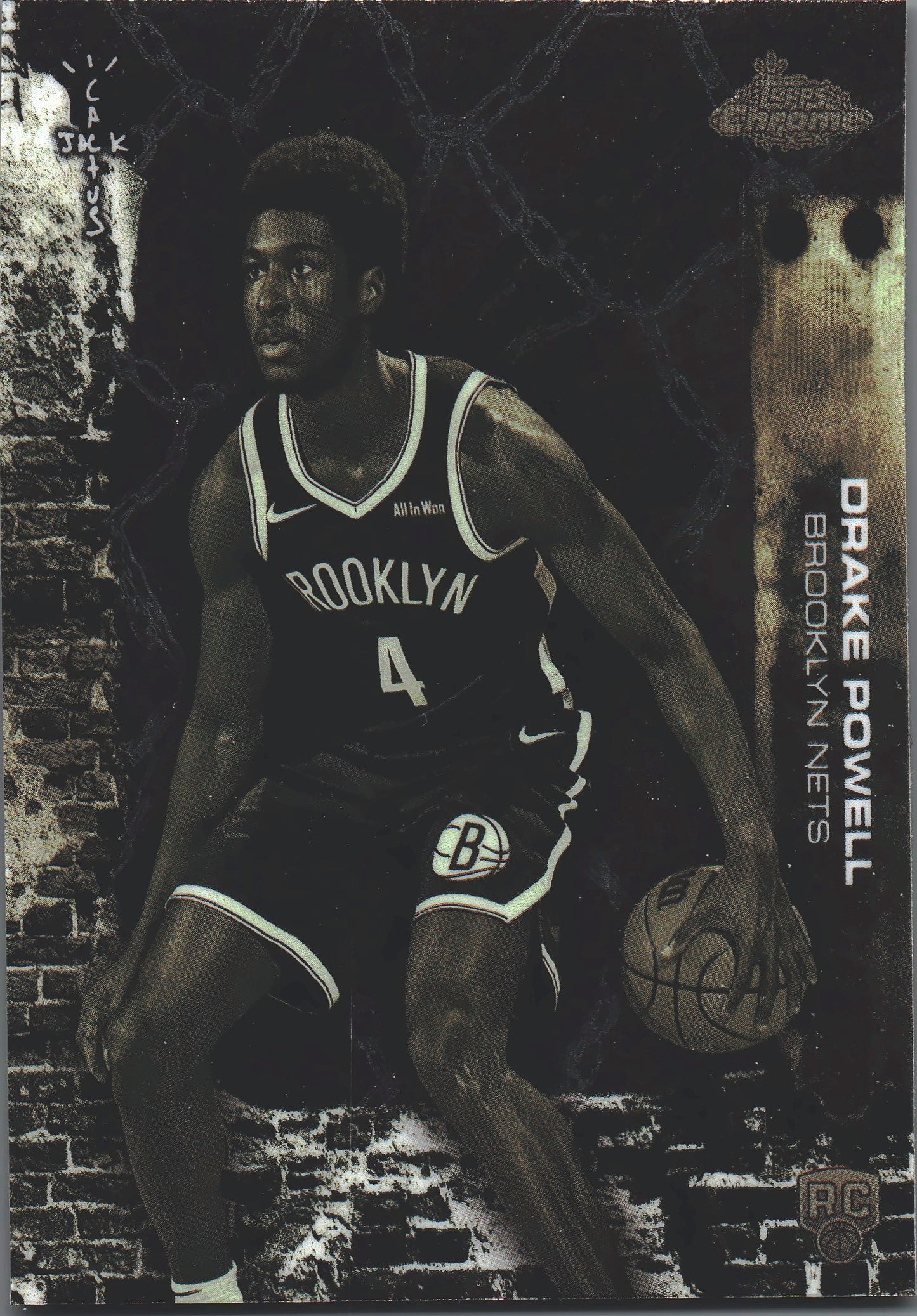 2025 Topps Chrome Cactus Jack Drake Powell RC #82 Brooklyn Nets
