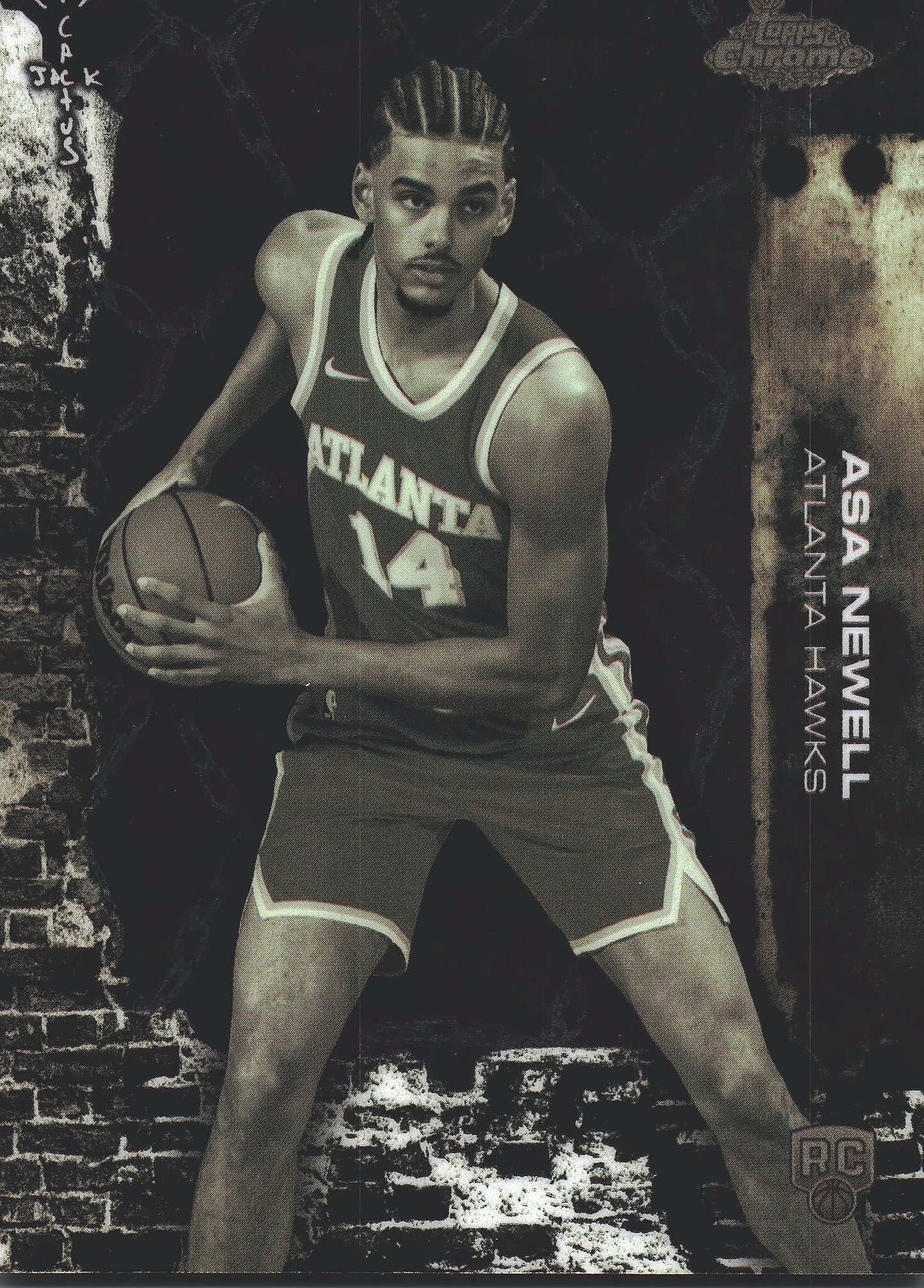 2025 Topps Chrome Cactus Jack Asa Newell RC #83 Atlanta Hawks