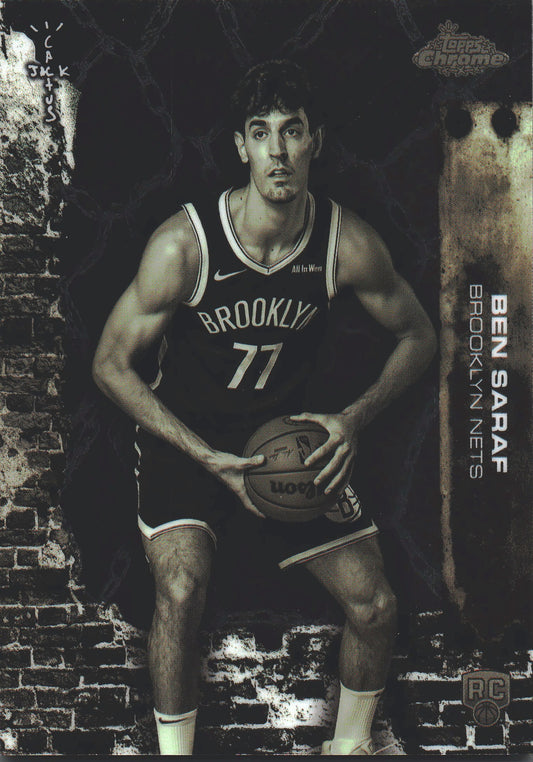 2025 Topps Chrome Cactus Jack Ben Saraf RC #86 Brooklyn Nets