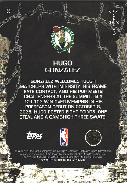 2025 Topps Chrome Cactus Jack Hugo González RC #88 Boston Celtics
