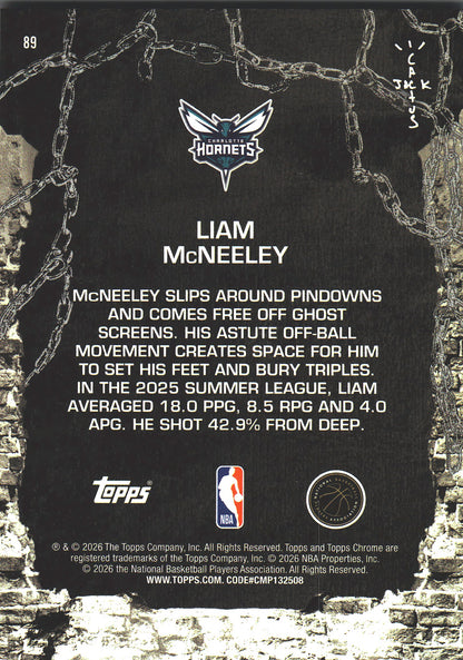 2025 Topps Chrome Cactus Jack Liam McNeeley RC #89 Charlotte Hornets