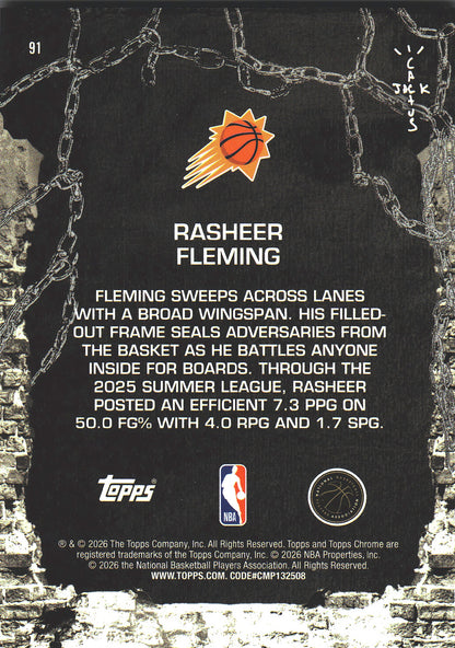 2025 Topps Chrome Cactus Jack Rasheer Fleming RC #91 Phoenix Suns