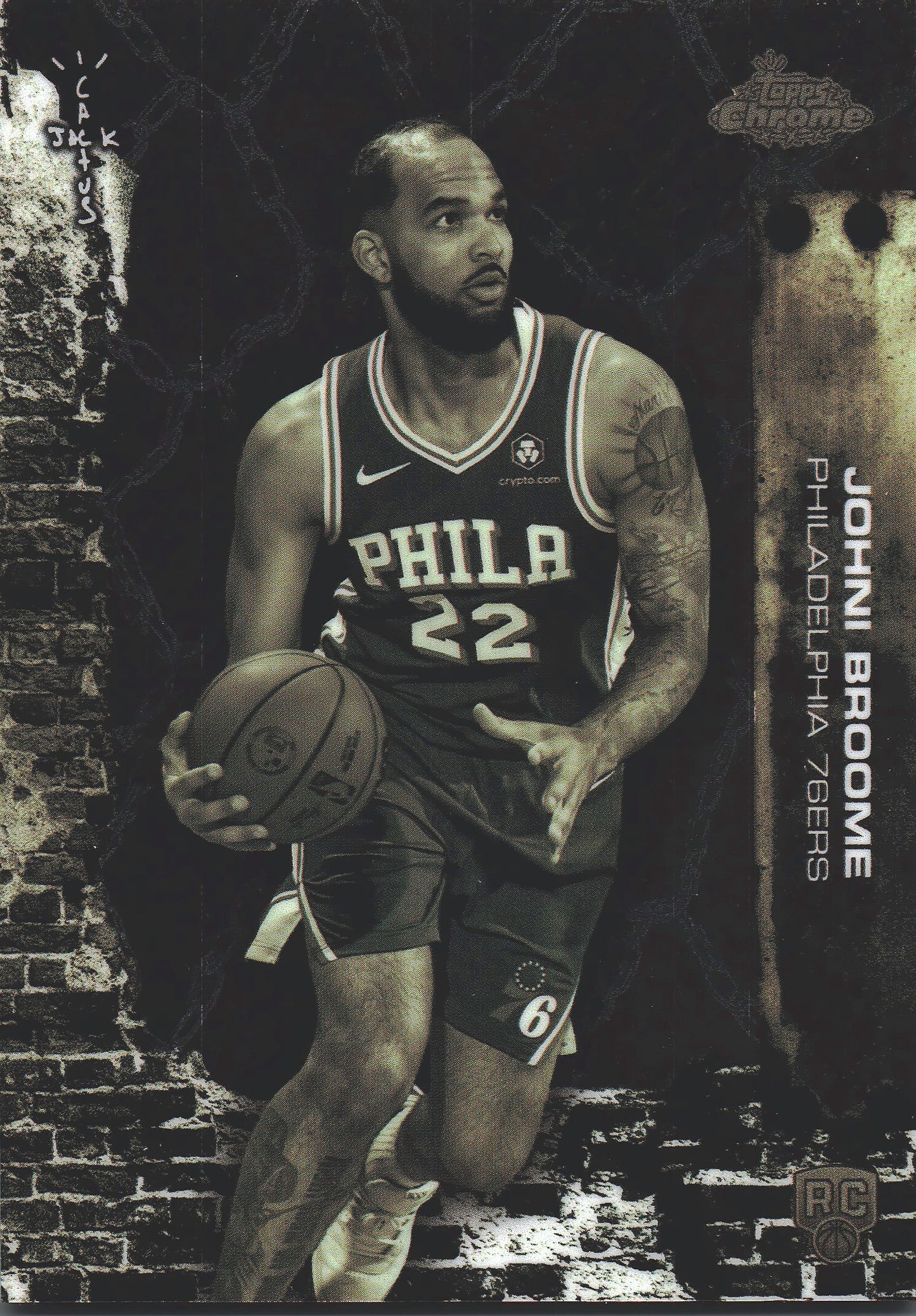 2025 Topps Chrome Cactus Jack Johni Broome RC #95 Philadelphia 76ers