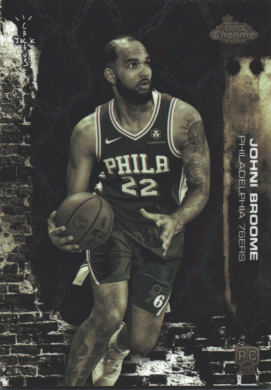 2025 Topps Chrome Cactus Jack Johni Broome RC #95 Philadelphia 76ers