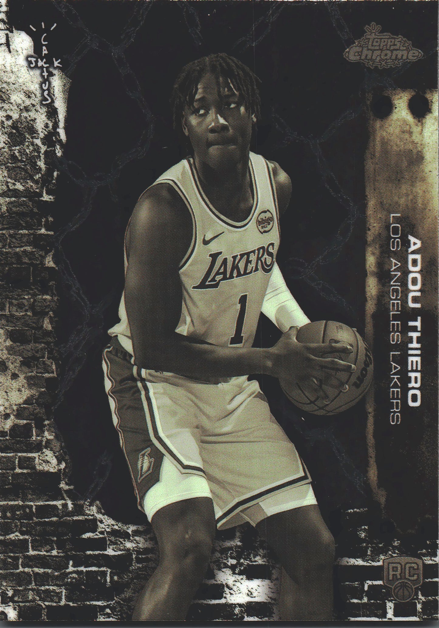 2025 Topps Chrome Cactus Jack Adou Thiero RC #96 Los Angeles Lakers