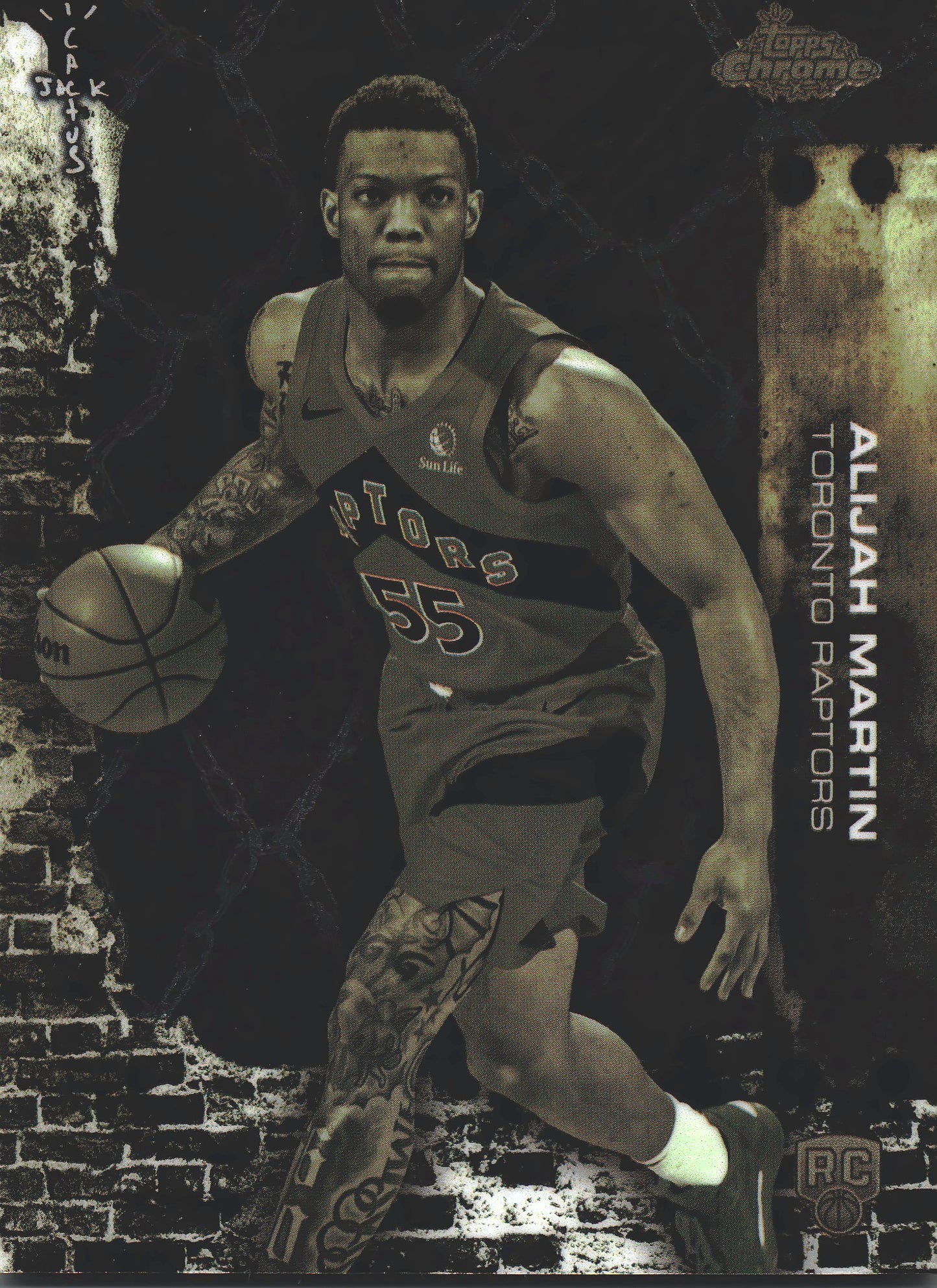 2025 Topps Chrome Cactus Jack Alijah Martin RC #100 Toronto Raptors