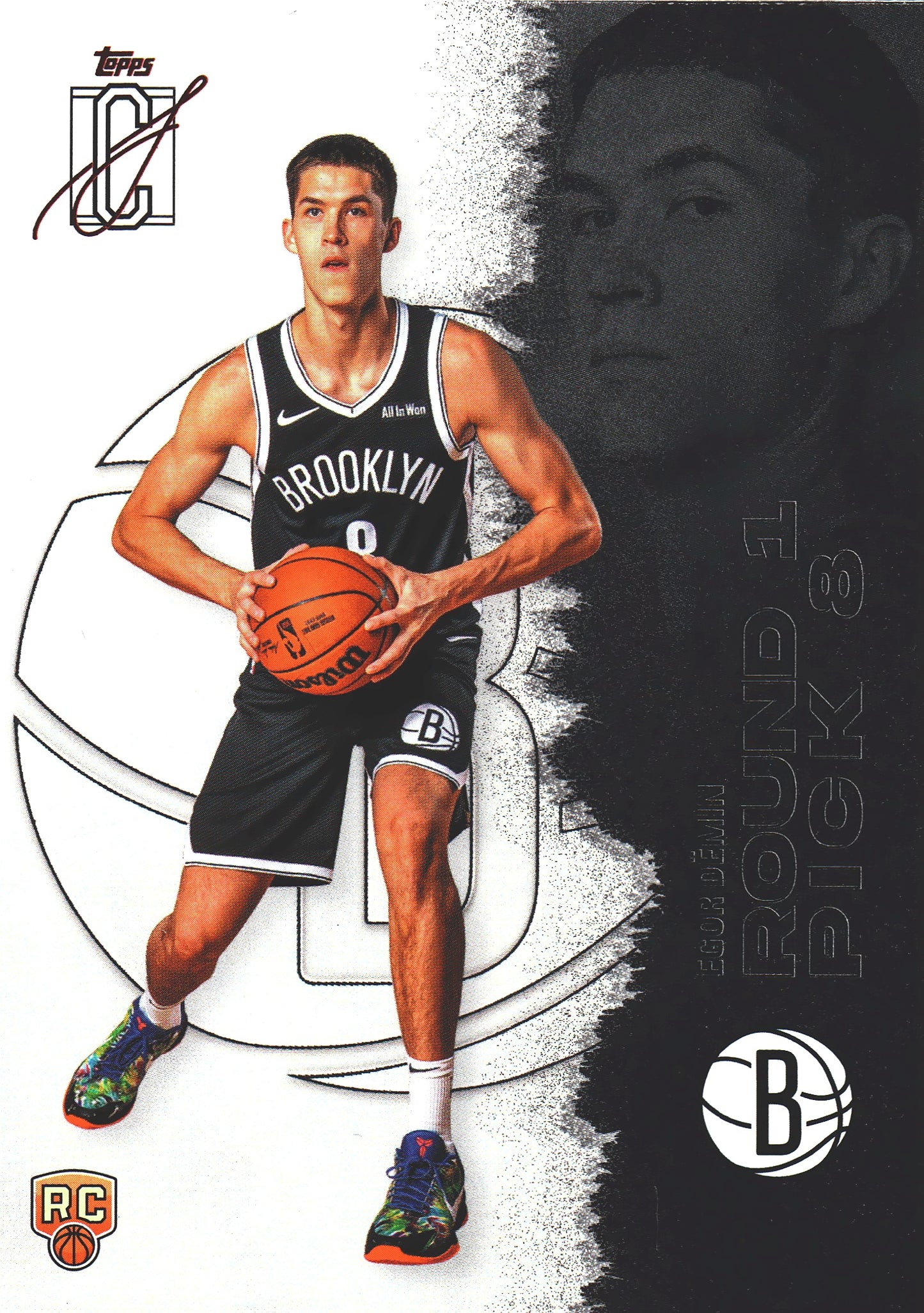 2025 Topps Signature Class Egor Dëmin RC #105 Brooklyn Nets