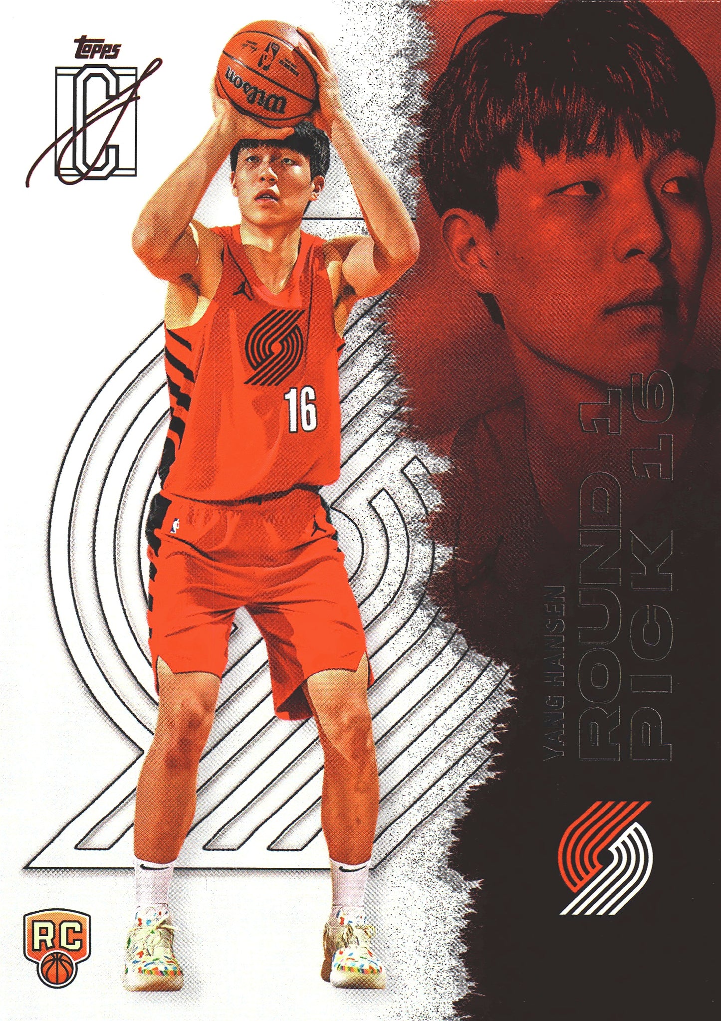2025 Topps Signature Class Yang Hansen RC #112 Portland Trail Blazers