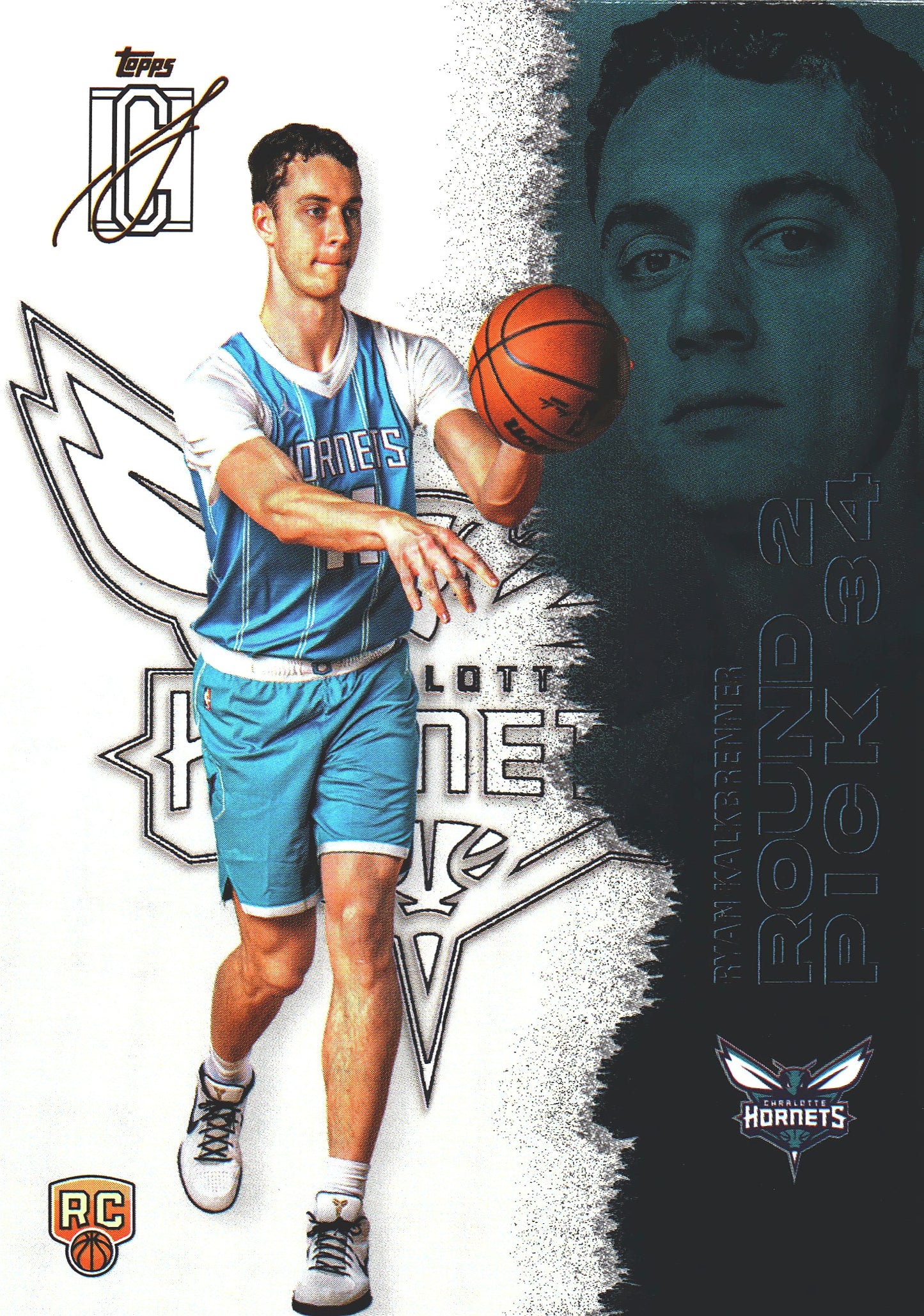 2025 Topps Signature Class Ryan Kalkbrenner RC #127 Charlotte Hornets