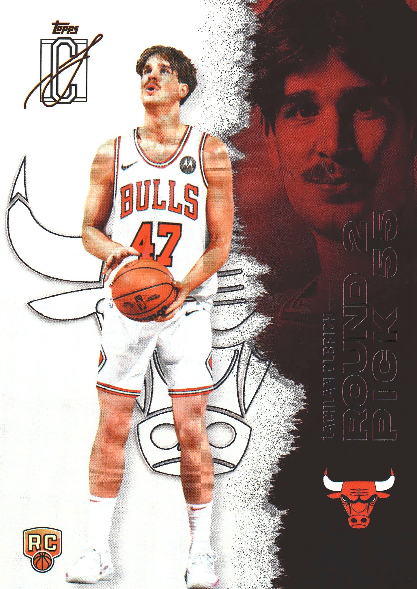 2025 Topps Signature Class Lachlan Olbrich RC #145 Chicago Bulls