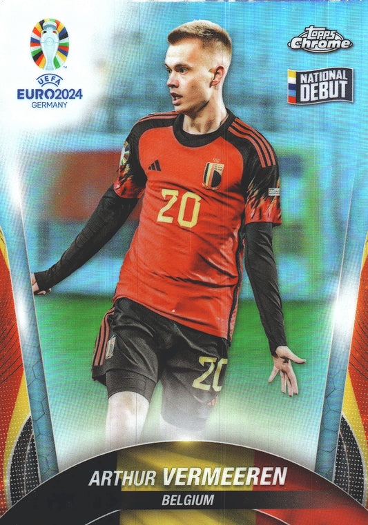 2024 Topps Chrome EURO Refractor Arthur Vermeeren RC #24 Belgique