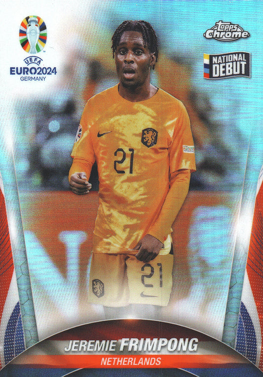 2024 Topps Chrome EURO Refractor Jeremie Frimpong RC #34 Pays-Bas