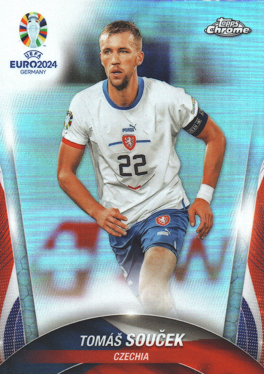 2024 Topps Chrome EURO Refractor Tomáš Souček #39 Republique Tcheque