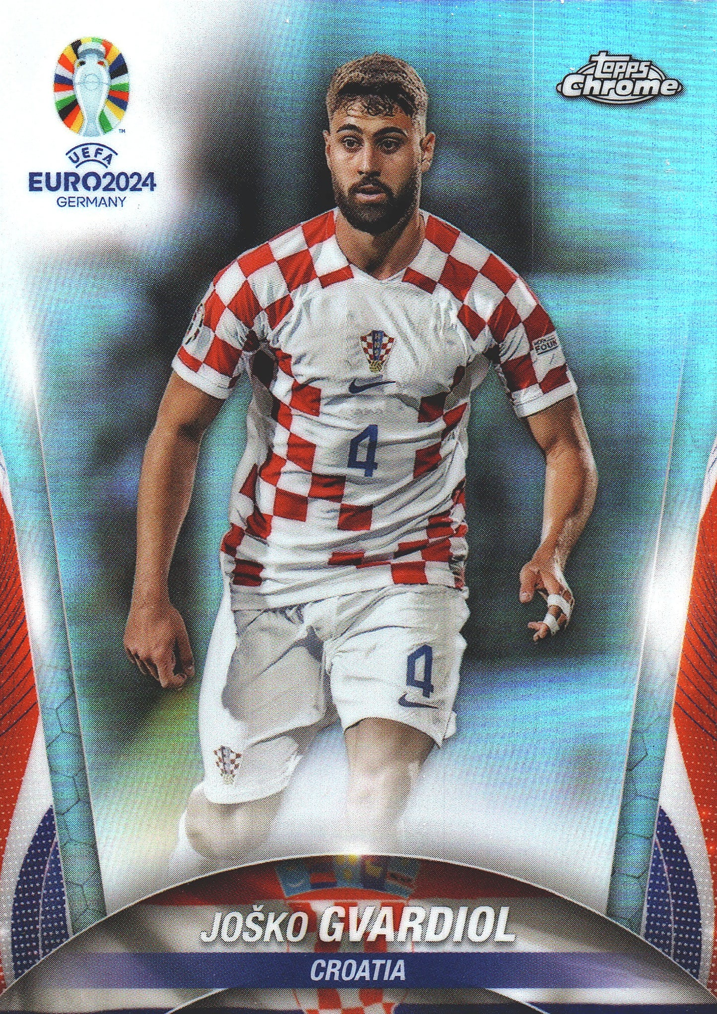 2024 Topps Chrome EURO Refractor Joško Gvardiol #41 Croatie